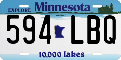 MN license plate 594LBQ