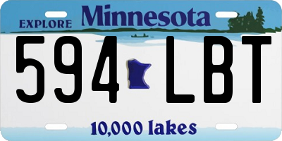 MN license plate 594LBT