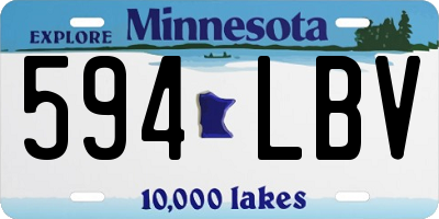 MN license plate 594LBV