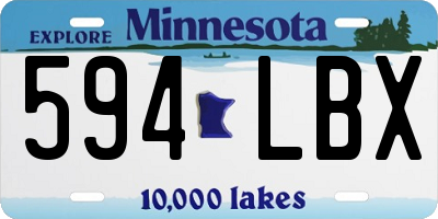 MN license plate 594LBX