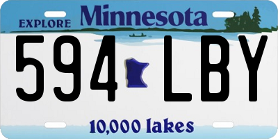 MN license plate 594LBY