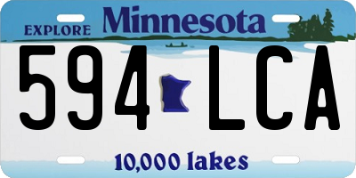 MN license plate 594LCA