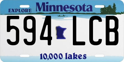 MN license plate 594LCB