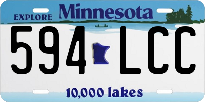 MN license plate 594LCC