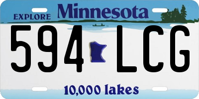 MN license plate 594LCG
