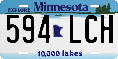 MN license plate 594LCH