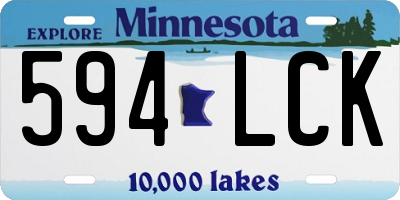 MN license plate 594LCK