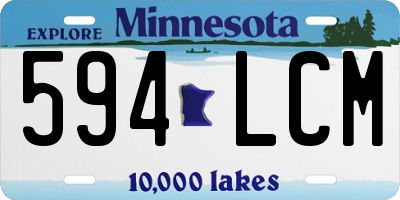 MN license plate 594LCM