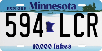 MN license plate 594LCR