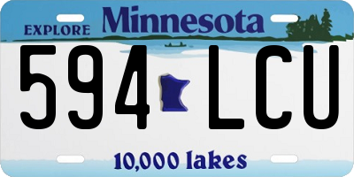 MN license plate 594LCU