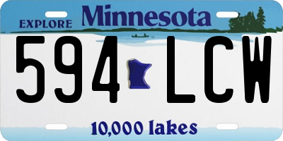 MN license plate 594LCW