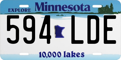 MN license plate 594LDE