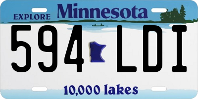 MN license plate 594LDI