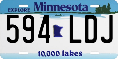 MN license plate 594LDJ