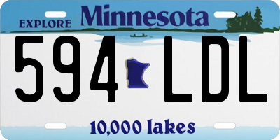 MN license plate 594LDL