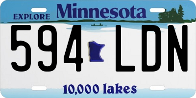 MN license plate 594LDN
