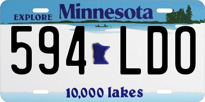 MN license plate 594LDO