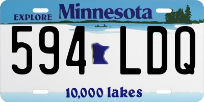MN license plate 594LDQ