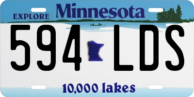 MN license plate 594LDS