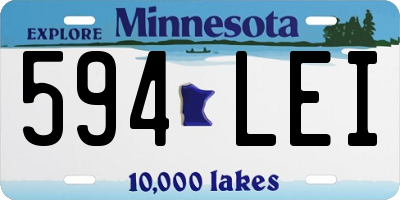 MN license plate 594LEI