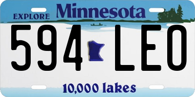 MN license plate 594LEO