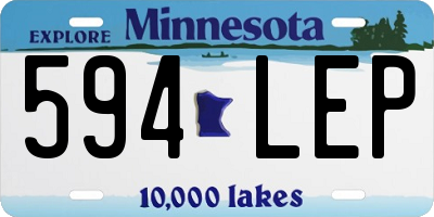 MN license plate 594LEP