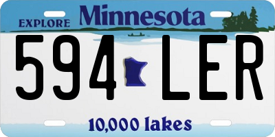 MN license plate 594LER