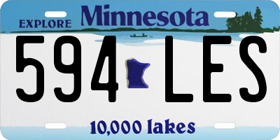 MN license plate 594LES