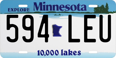 MN license plate 594LEU