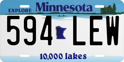 MN license plate 594LEW