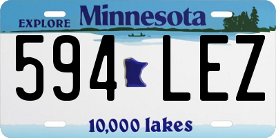 MN license plate 594LEZ