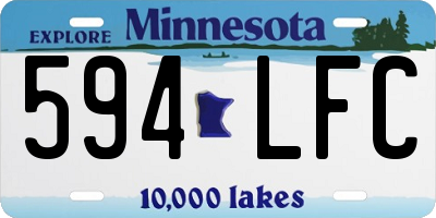MN license plate 594LFC