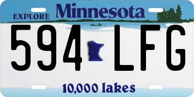 MN license plate 594LFG