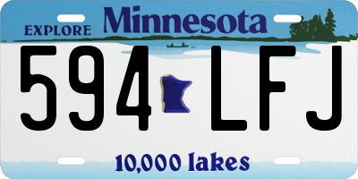 MN license plate 594LFJ