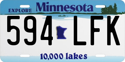 MN license plate 594LFK