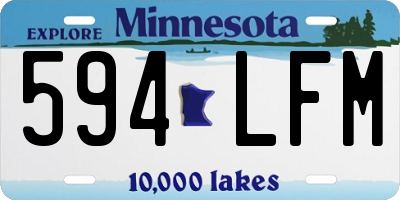 MN license plate 594LFM