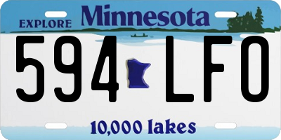 MN license plate 594LFO