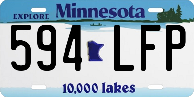 MN license plate 594LFP
