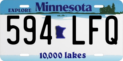 MN license plate 594LFQ