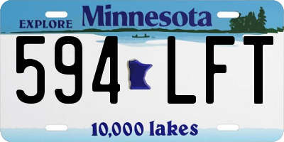 MN license plate 594LFT