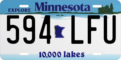 MN license plate 594LFU