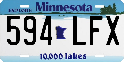 MN license plate 594LFX