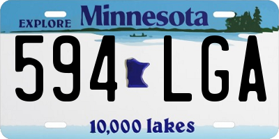MN license plate 594LGA