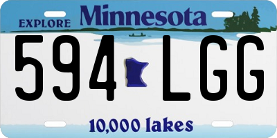 MN license plate 594LGG