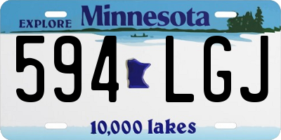 MN license plate 594LGJ