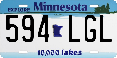 MN license plate 594LGL