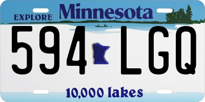 MN license plate 594LGQ