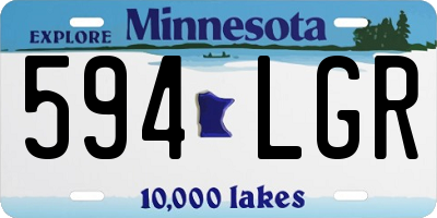 MN license plate 594LGR