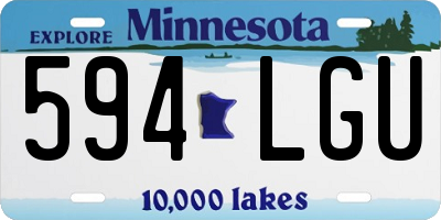 MN license plate 594LGU