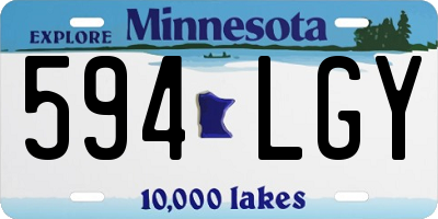 MN license plate 594LGY